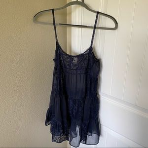 Free People Navy Lace Dress - size xs